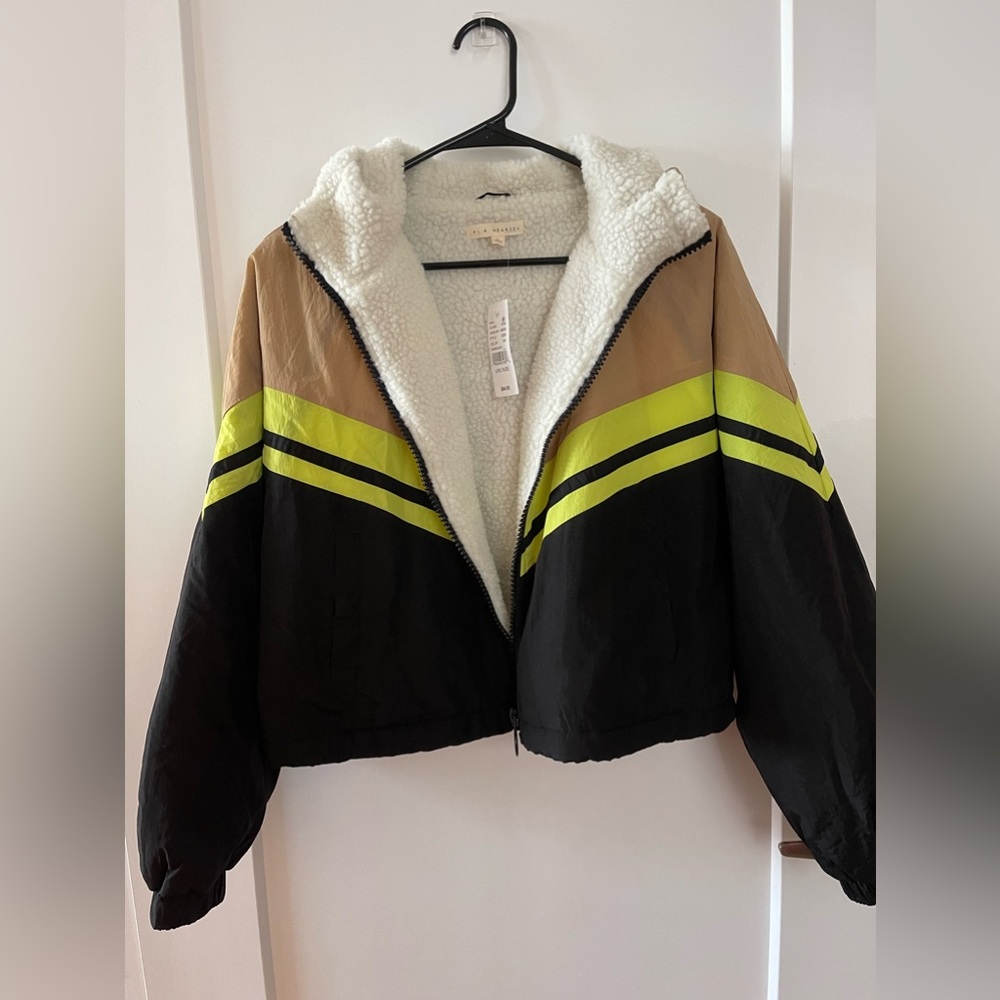 Sherpa-lined Cropped Jacket
